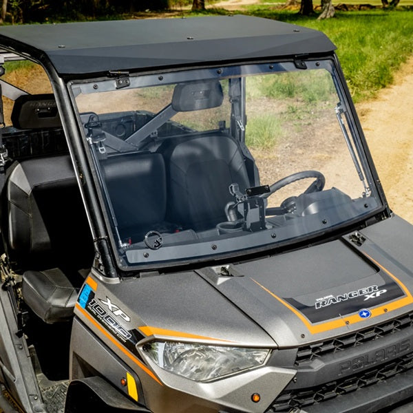 SuperATV Polaris Ranger Flip Up Windshield Close Up