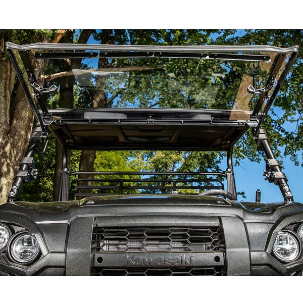 SuperATV Kawasaki Mule Pro FX/R Scratch Resistant Flip Windshield