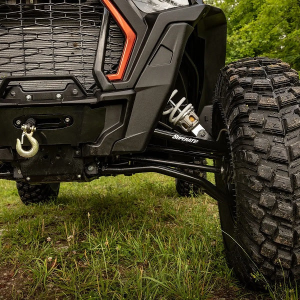 SuperATV Polaris RZR XP Turbo Front A-Arms - Black