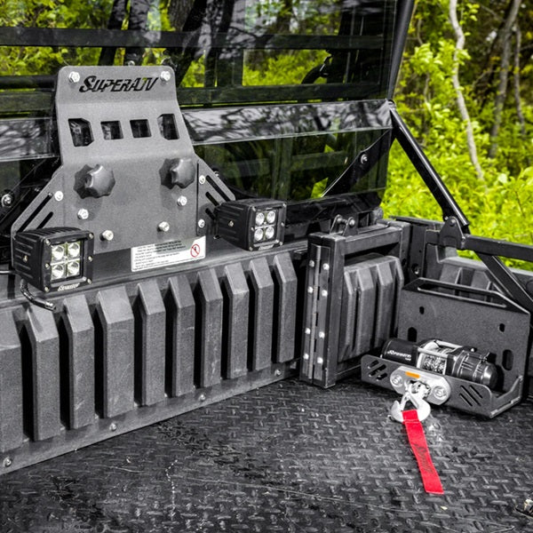SuperATV Kawasaki Mule Pro Bed Winch Detached