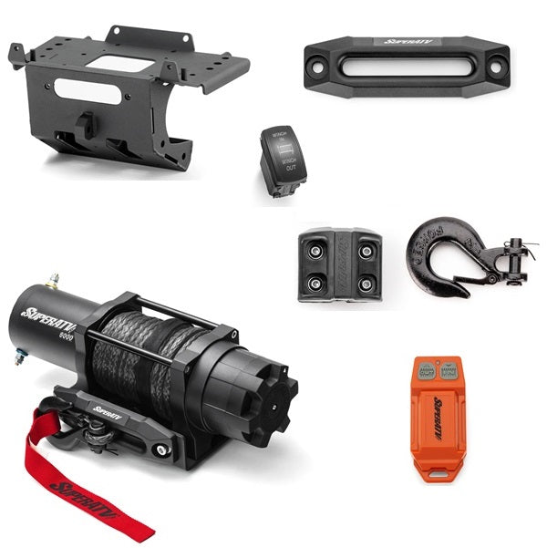 SuperATV Can-Am Maverick R Winch Mount & 6000 Winch