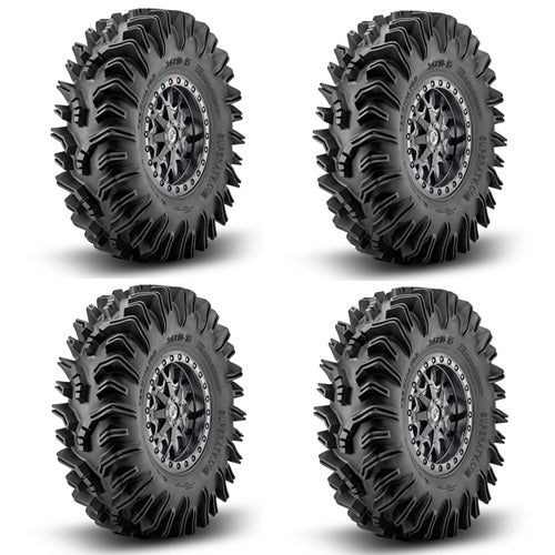SuperATV Terminator Tire & Wheel Kits - MadLock Gunmetal Wheels