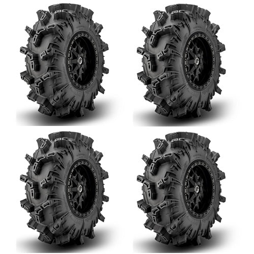 SuperATV Terminator Max Tire & Wheel Kits - MADLock Black Wheels