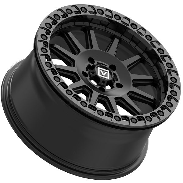 VALOR OFFROAD V09 Satin Black 17x8 Beadlock Wheels