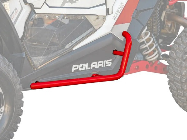 SuperATV Nerf Bar Rock Sliders Polaris RZR S 1000 Red