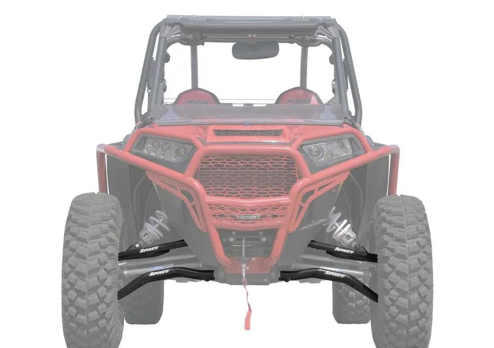 SuperATV Polaris RZR XP Turbo Front A-Arms - High Clearance 1.5" Offset
