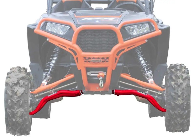 SuperATV Polaris RZR XP Turbo High Clearance Lower A Arms - Red