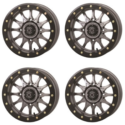 Frontline 223 Gun Metal BeadLock Wheel Set