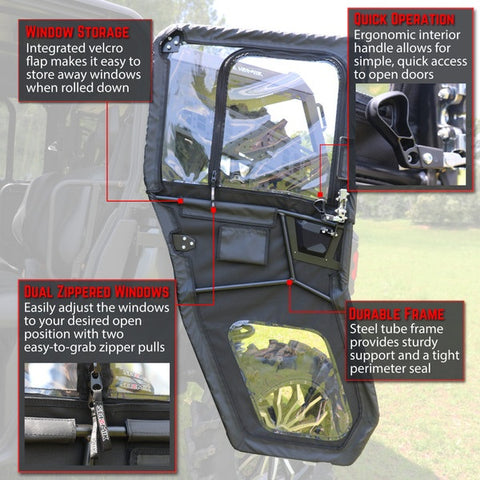 Seizmik Can-Am Defender Max Framed Soft Door Features
