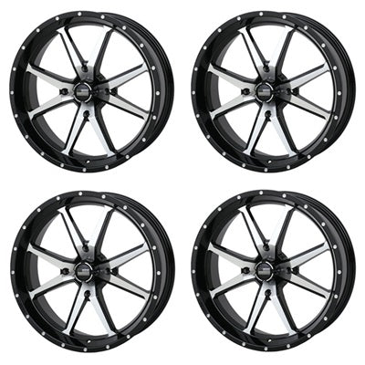 Frontline 556 ATV UTV Wheels | Black & Machined