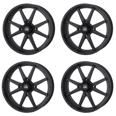 Frontline 556 Stealth Flat Black Wheel Set 20x6.5