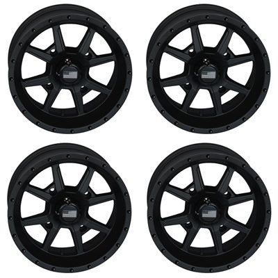 Frontline 556 Stealth Flat Black Wheel Set 14x7