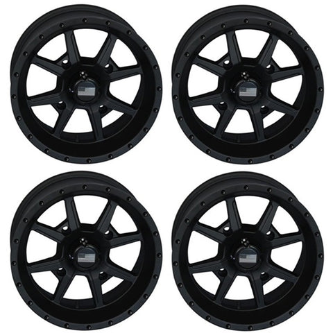Frontline 556 Stealth Flat Black Wheel Set - 14x7