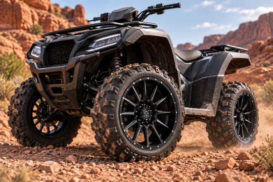 
                  
                    Frontline 762 Wheels - Gloss Black on ATV
                  
                