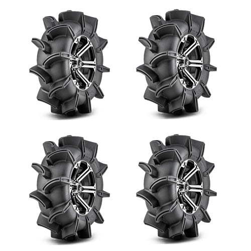 Assassinator Tire Wheel Kits mounted on Bandit Machined & Black Wheels