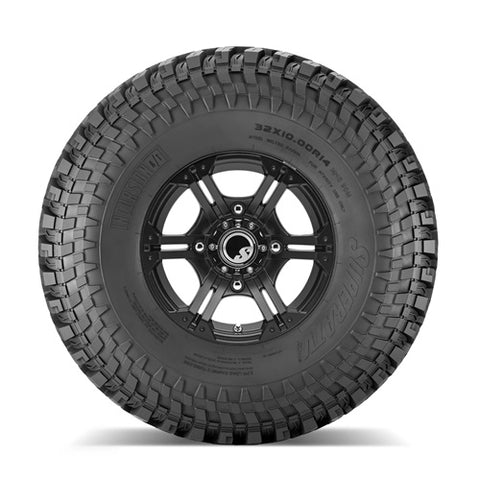 SuperATV AT Incursion Tire Wheel Kits on Bandit H Series Black Wheel