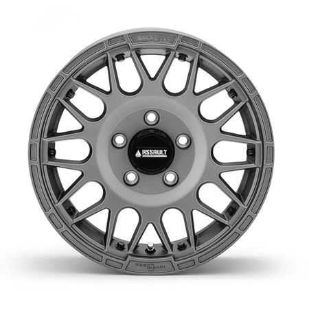 Assault Industries Hellfire Beadlock Wheels - Matte Titanium 5/4.5