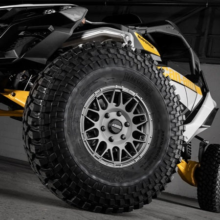 Assault Industries Hellfire Beadlock Wheels - Matte Titanium 6 Bolt