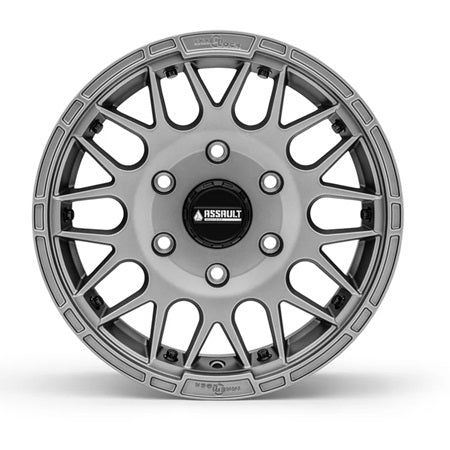 Assault Industries Hellfire Beadlock Wheels - Matte Titanium 6/5.5