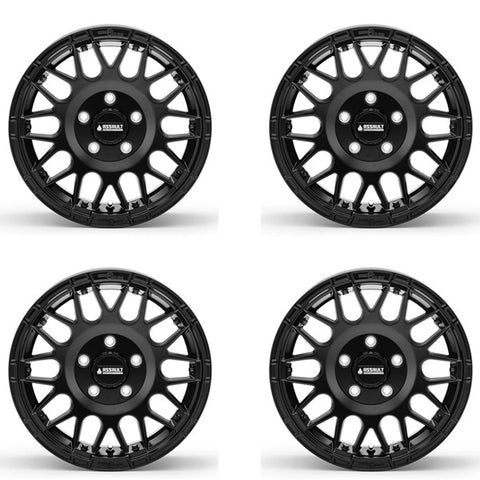 Assault Industries Hellfire Beadlock Wheels - Satin Black Set - 5/4.5