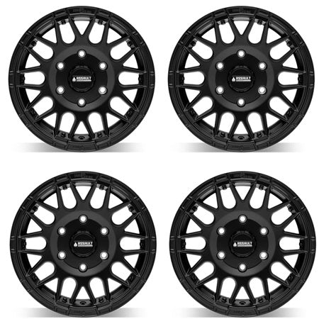 Assault Industries Hellfire Beadlock Wheels - Satin Black 6/5.5 Set