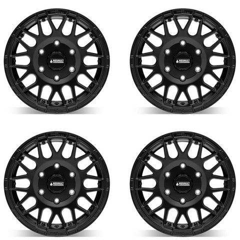 Assault Industries Hellfire Beadlock Wheels - Satin Black Set - 6/5.5