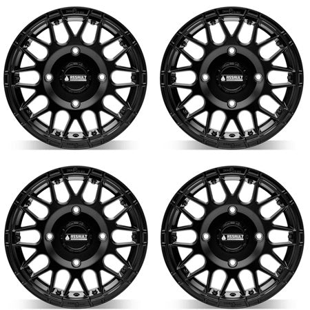 Assault Industries Hellfire Beadlock Wheels - Satin Black Set