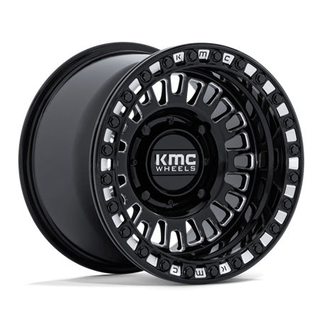 KMC KS242 Aztec Gloss Black & Milled Beadlock ATV UTV Wheels