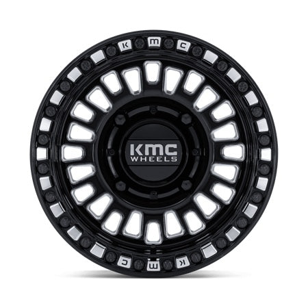 KMC KS242 Aztec Gloss Black & Milled Beadlock Wheel