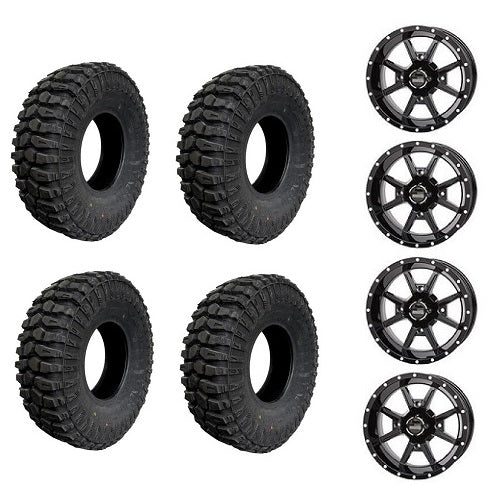 
                  
                    Broad Peak Baer X/T Tire & Wheel Kits Mounted on Frontline 556 Black Wheels
                  
                