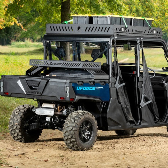 
                  
                    SuperATV CFMOTO UFORCE 1000 XL Outfitter Roof Rack Rear View
                  
                