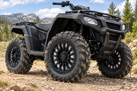 Fuel UTV D125 Blackout Rincon Beadlock Wheels on ATV