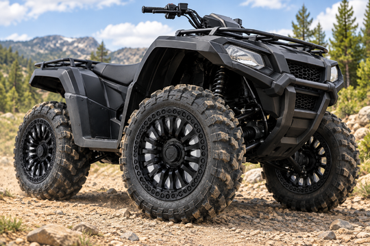 
                  
                    Fuel UTV D125 Blackout Rincon Beadlock Wheels on ATV
                  
                