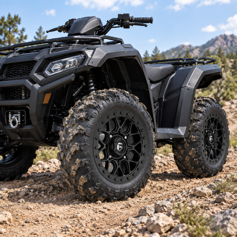 Fuel UTV D916 Tech Beadlock Wheels on a ATV