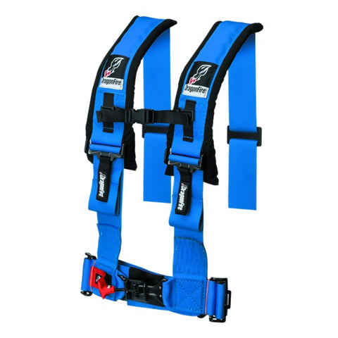DragonFire Racing Seat Belt Harness - 3 Inch Blue