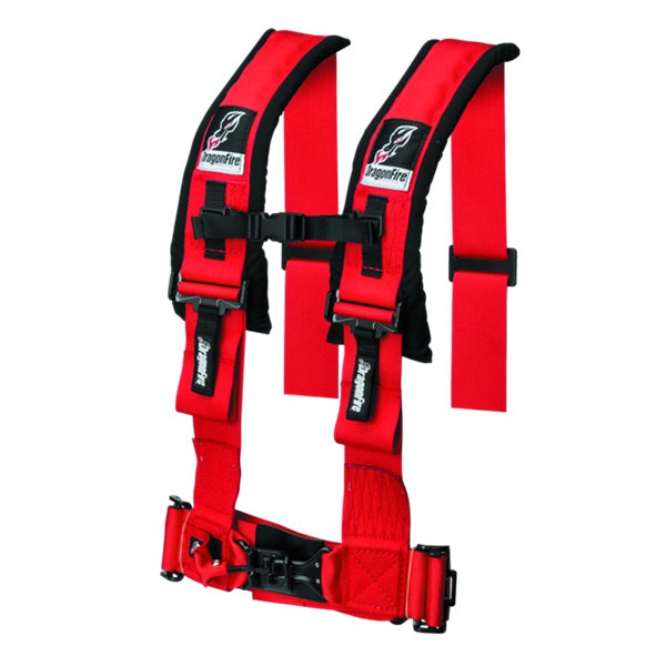 DragonFire Racing Seat Belt Harness - 3 Inch Red