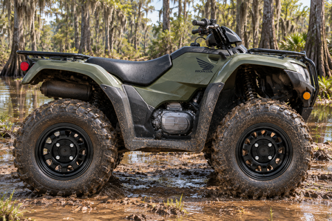 ITP Delta Black Steel Wheels on a ATV