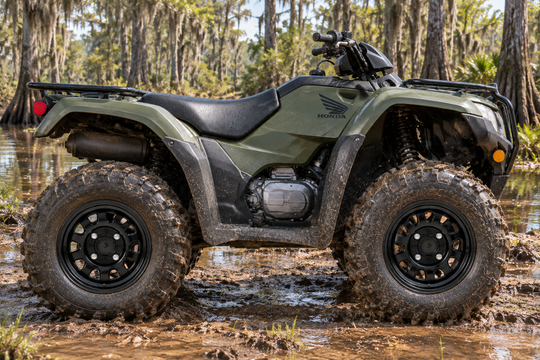 
                  
                    ITP Delta Black Steel Wheels on a ATV
                  
                