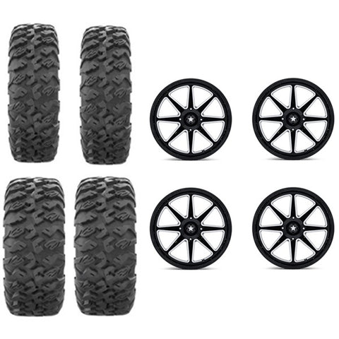 EFX MotoClaw Tire Wheel Kits 28x9-15 28x11-15 MSA M54 Gloss Black Milled Wheels
