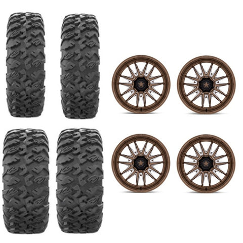 EFX MotoClaw Tire Wheel Kits 28x9-15 28x11-15 MSA M55 Bronze Milled Wheels