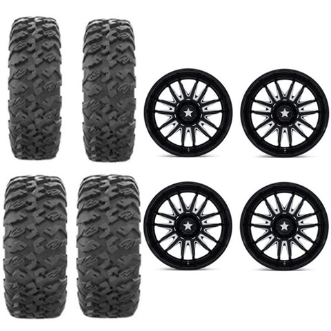EFX MotoClaw Tire Wheel Kits 28x9-15 28x11-15 MSA M55 Gloss Black Milled Wheels
