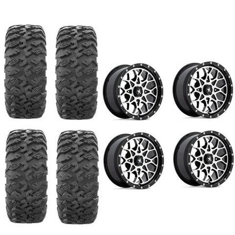 EFX MotoClaw Tire & Wheel Kits Mounted on MSA M45 Wheels - Set of 4