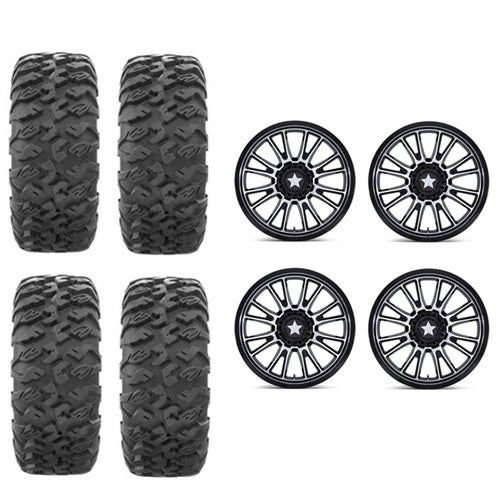 
                  
                    EFX MotoClaw Tire & Wheel Kits Mounted on MSA MA051 Gloss Black & Machined Wheels - Set of 4
                  
                