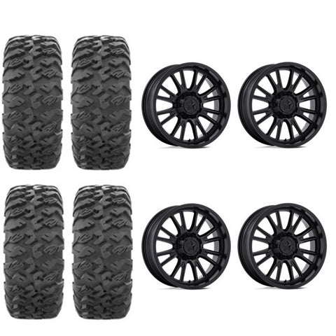 EFX MotoClaw Tire & Wheel Kits on MSA M51 Matte Black Wheels