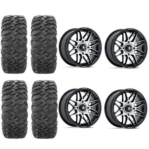EFX MotoClaw Tire & Wheel Kits Mounted on MSA M52 Radar Machined Wheels