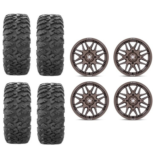 
                  
                    EFX MotoClaw Tire & Wheel Kits Mounted on MSA MA052 Matte Bronze Wheels - Set of 4
                  
                