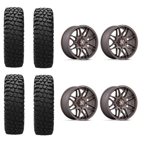 EFX MotoCrusher Tire & Wheel Kits on MSA M52 Radar Matte Bronze Wheels