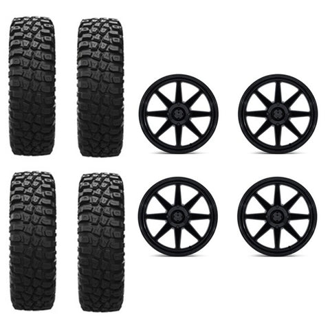 EFX MotoCrusher Tire & Wheel Kits on MSA M54 Spark Gloss Black Wheels