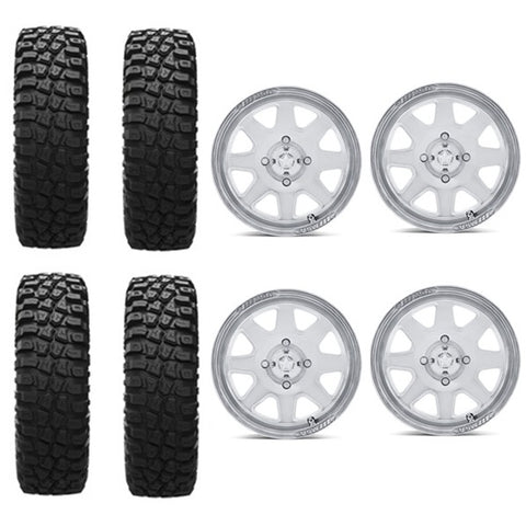 EFX MotoCrusher Tire & Wheel Kits on MSA M54 Spark Polished Wheels