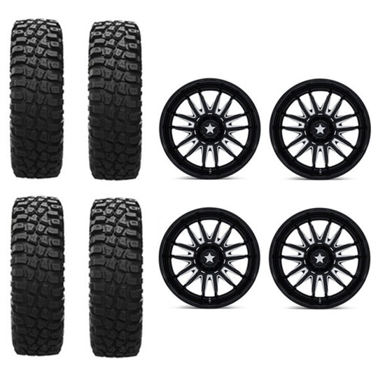 
                  
                    EFX MotoCrusher Tire & Wheel Kits on MSA M55 Commander Gloss Black Milled Wheels
                  
                